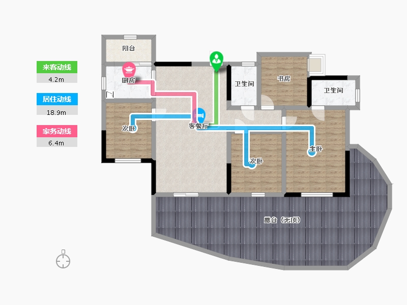 四川省-宜宾市-远达僰城首席-154.43-户型库-动静线