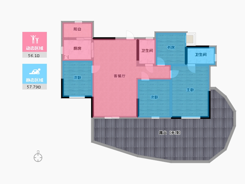 四川省-宜宾市-远达僰城首席-154.43-户型库-动静分区