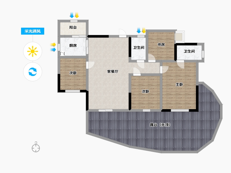 四川省-宜宾市-远达僰城首席-154.43-户型库-采光通风