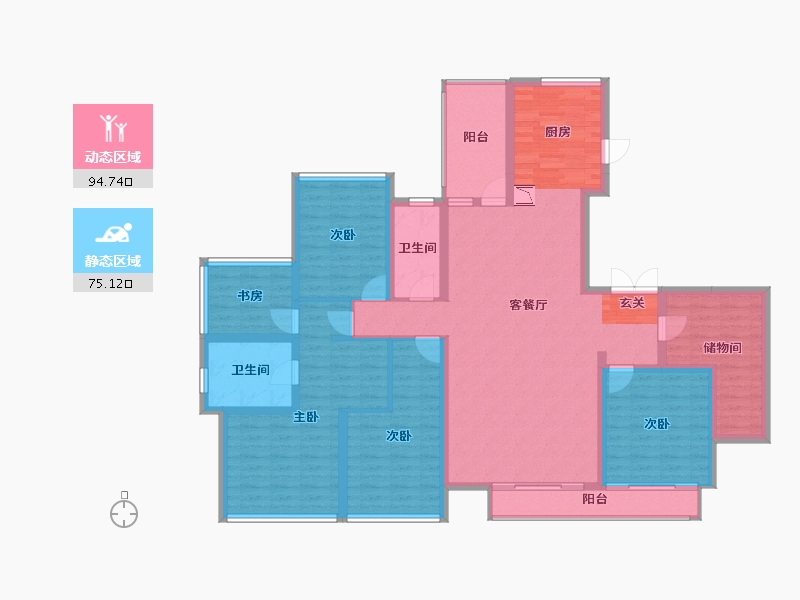 广西壮族自治区-柳州市-彰泰红-152.60-户型库-动静分区