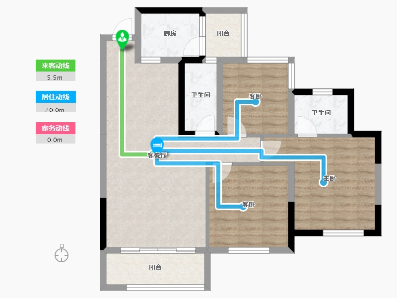 四川省-内江市-邦泰天誉-82.27-户型库-动静线