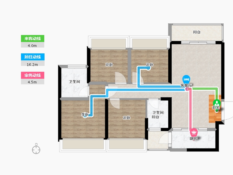 广西壮族自治区-柳州市-金科星辰-91.00-户型库-动静线