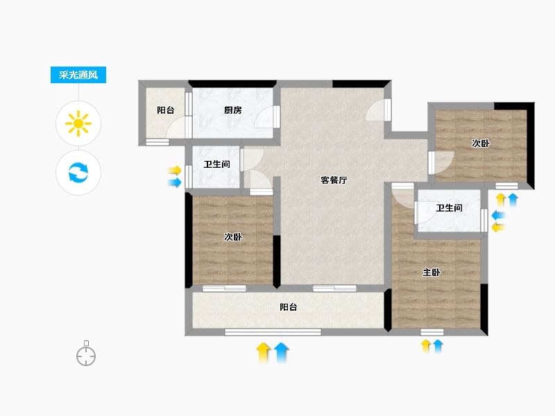 四川省-宜宾市-装备城丽晶港-78.23-户型库-采光通风