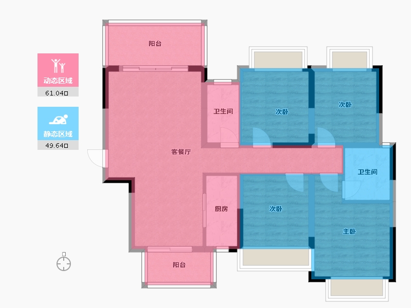 广西壮族自治区-桂林市-顺祥学府壹号-98.68-户型库-动静分区