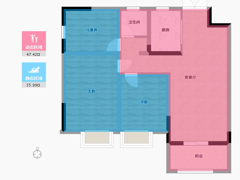 河南省-郑州市-泰宏建业国际城-73.72-户型库-动静分区