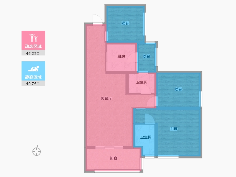 四川省-巴中市-阳光·巨林天下城-76.00-户型库-动静分区