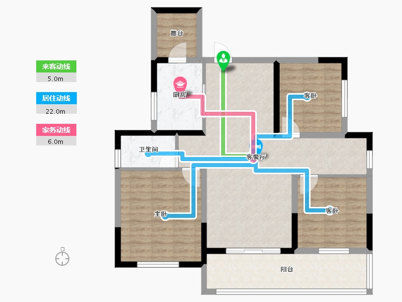 四川省-内江市-邦泰天誉-93.07-户型库-动静线