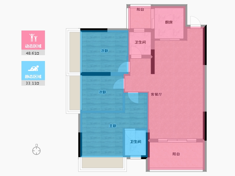 广西壮族自治区-桂林市-顺祥学府壹号-72.80-户型库-动静分区