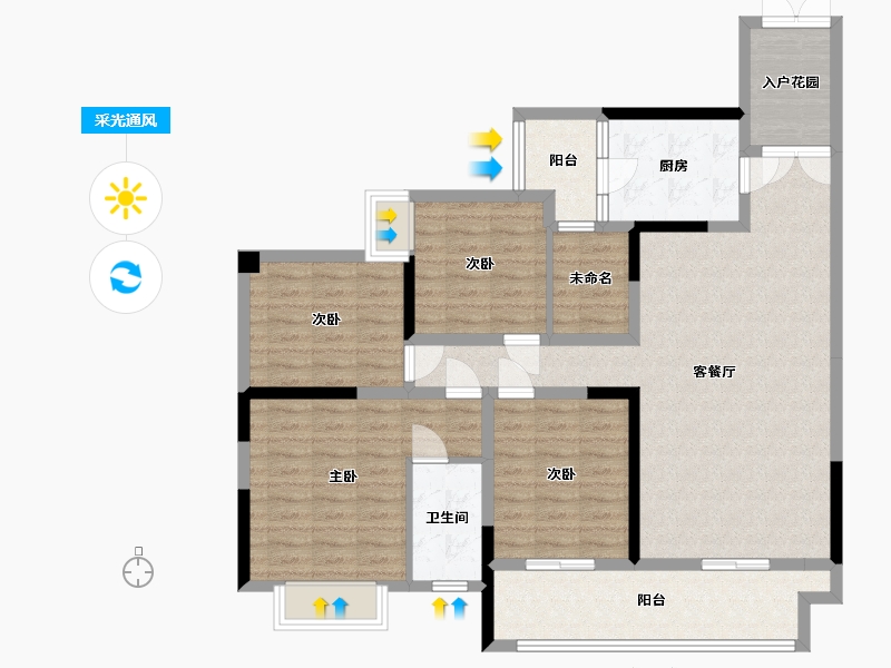 四川省-巴中市-国力江湾城-115.28-户型库-采光通风