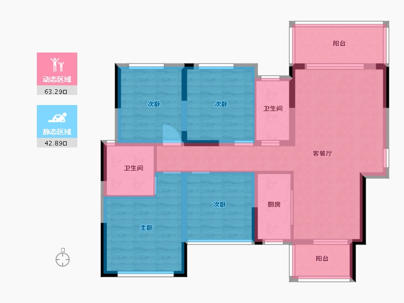 广西壮族自治区-桂林市-顺祥学府壹号-94.40-户型库-动静分区