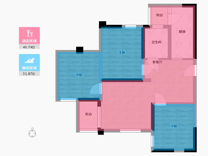 四川省-巴中市-国力江湾城-63.38-户型库-动静分区