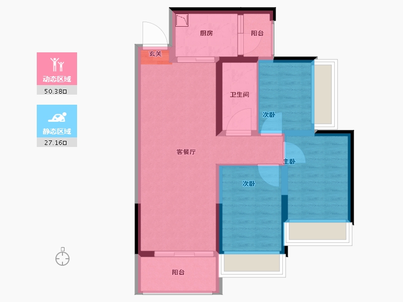 广西壮族自治区-柳州市-金科星辰-68.72-户型库-动静分区