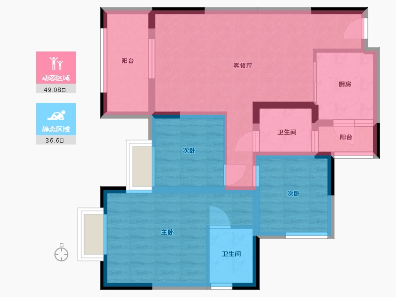 四川省-巴中市-国力江湾城-75.12-户型库-动静分区