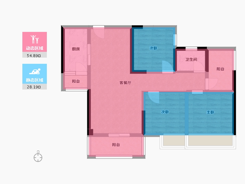 四川省-巴中市-国力江湾城-72.58-户型库-动静分区