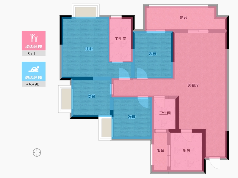 四川省-巴中市-国力江湾城-100.00-户型库-动静分区