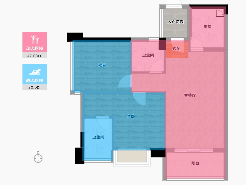 四川省-成都市-香木林望江兰庭-67.36-户型库-动静分区