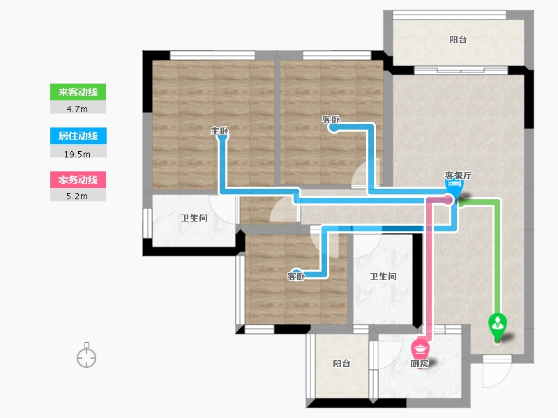 四川省-内江市-邦泰天誉-75.09-户型库-动静线