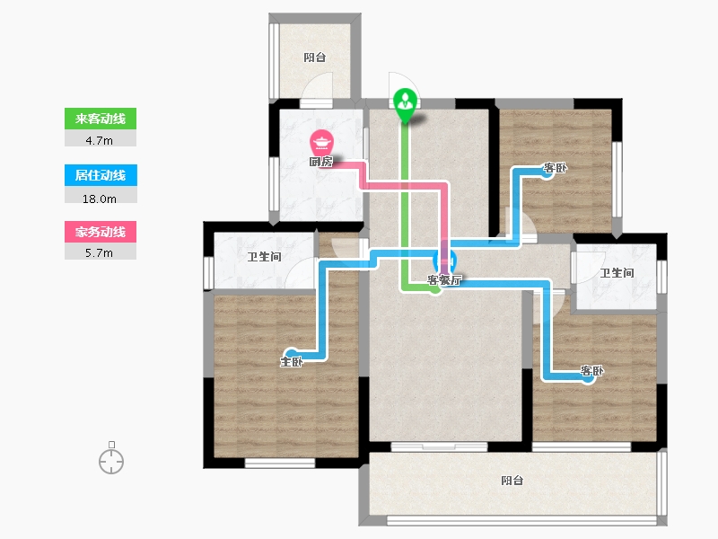 四川省-内江市-邦泰天誉-92.12-户型库-动静线