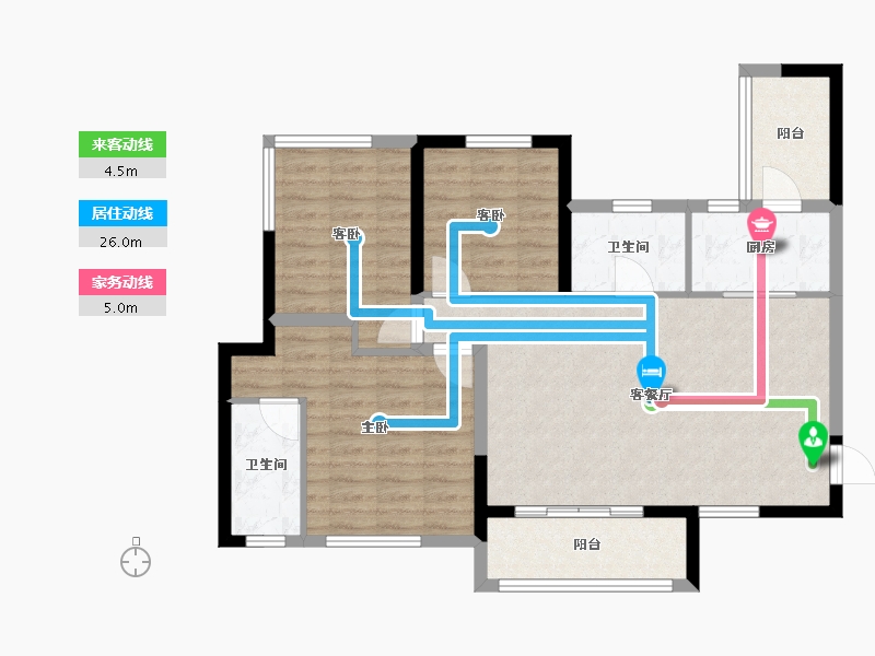 四川省-内江市-邦泰天誉-86.57-户型库-动静线