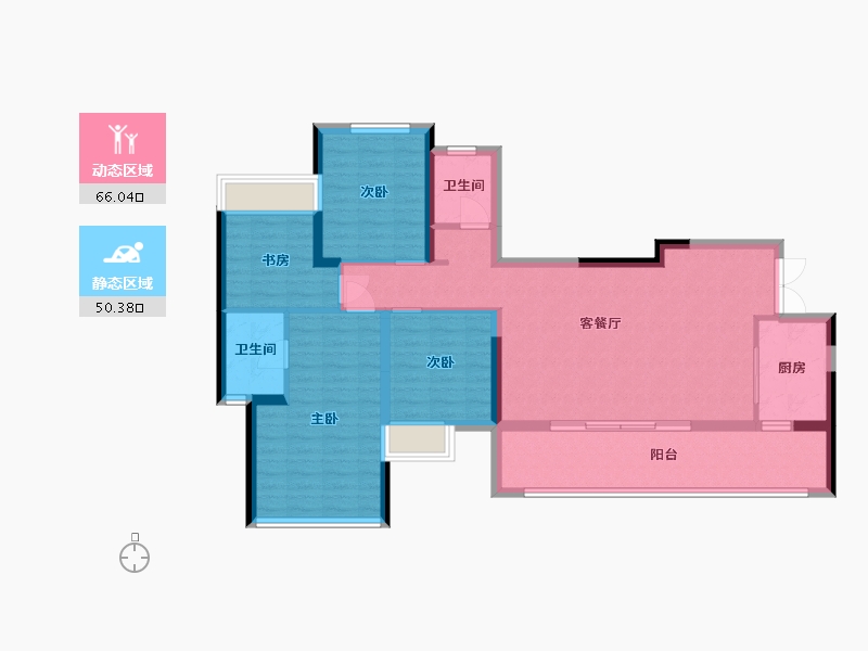 四川省-巴中市-置信府-104.41-户型库-动静分区