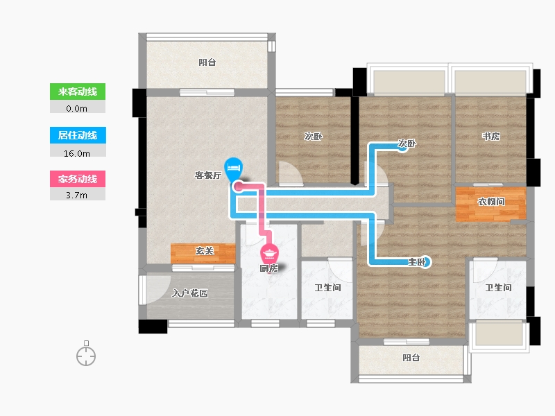 四川省-成都市-香木林望江兰庭-97.32-户型库-动静线