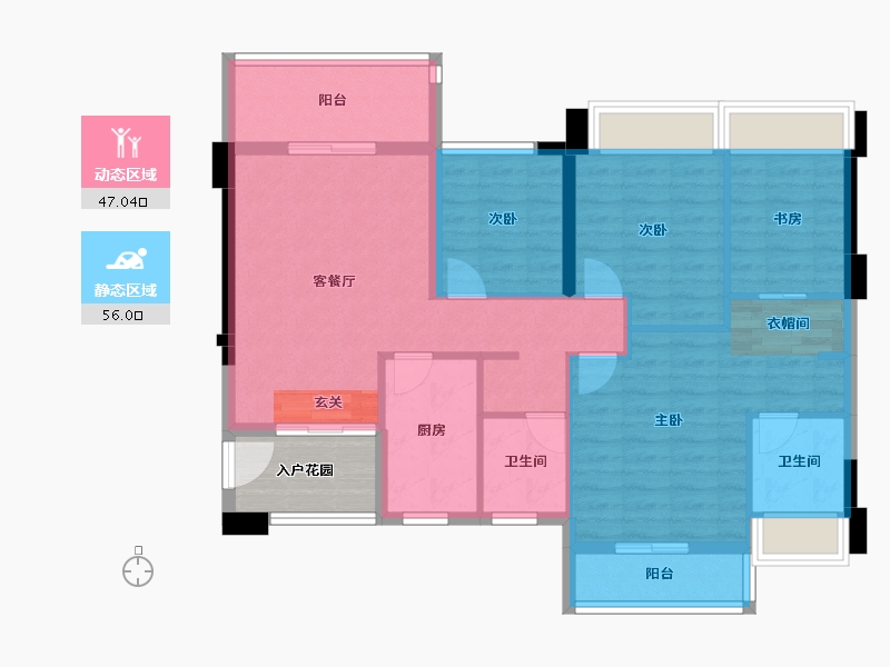 四川省-成都市-香木林望江兰庭-97.32-户型库-动静分区