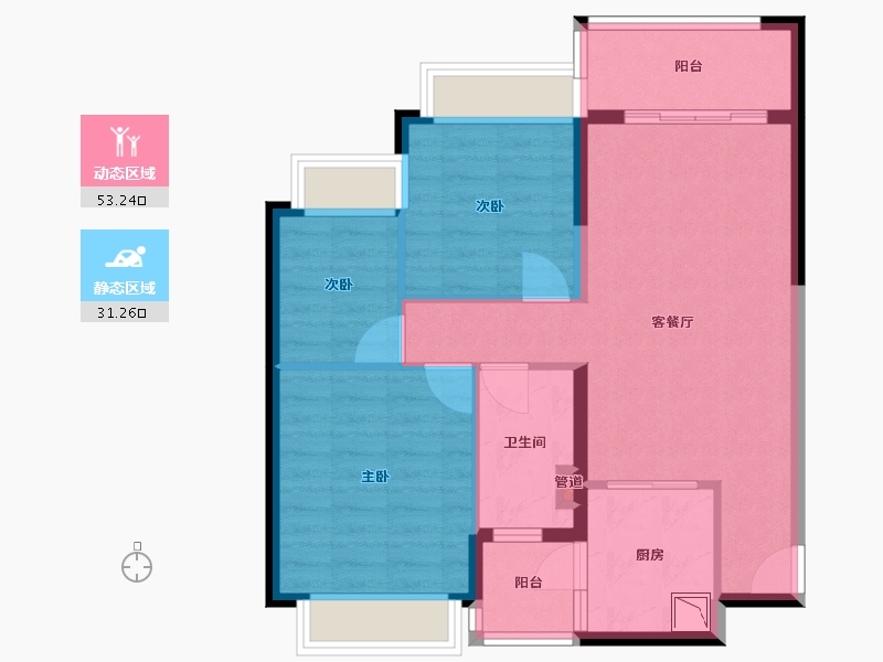 广西壮族自治区-桂林市-桂林恒大城-75.20-户型库-动静分区