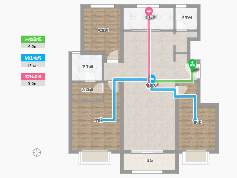 天津-undefined-鲁能泰山7号-97.93-户型库-动静线