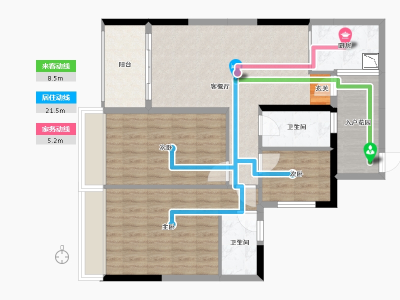 广西壮族自治区-柳州市-中房柳铁新城-84.92-户型库-动静线