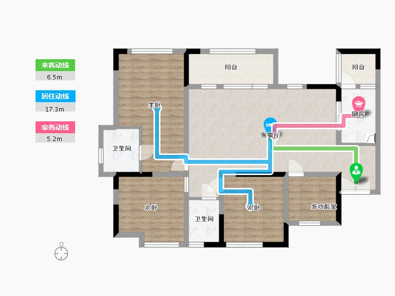 四川省-巴中市-置信逸都花园-106.41-户型库-动静线