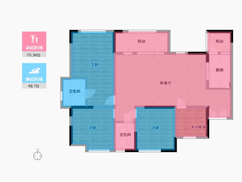 四川省-巴中市-置信逸都花园-106.41-户型库-动静分区