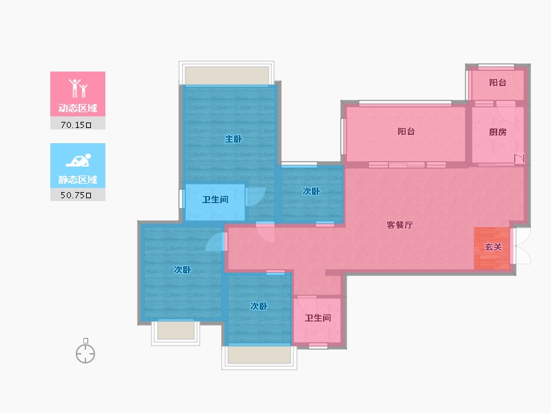 四川省-巴中市-置信逸都花园-107.88-户型库-动静分区