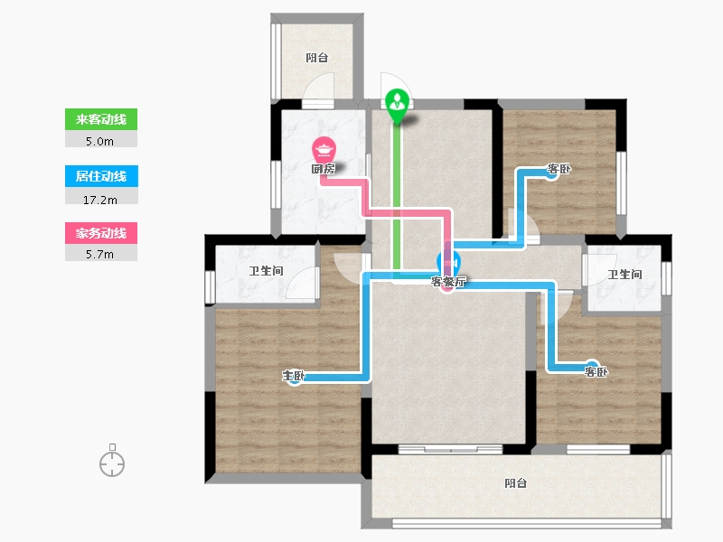 四川省-内江市-邦泰天誉-92.78-户型库-动静线