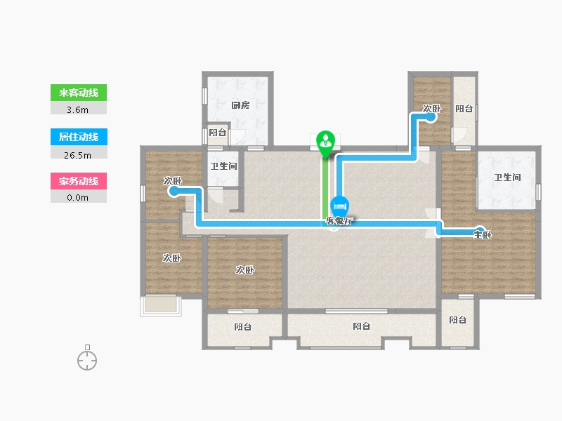 四川省-成都市-南岸华庭-175.74-户型库-动静线