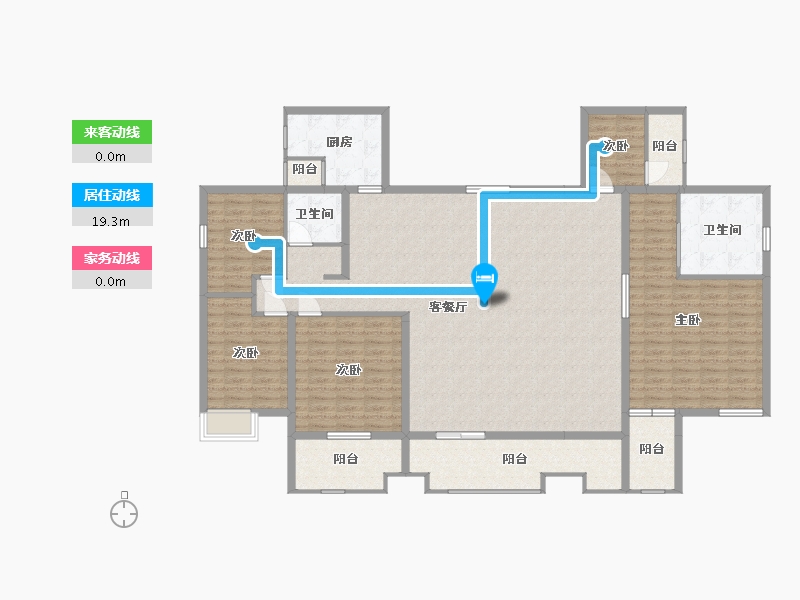 四川省-成都市-南岸华庭-181.13-户型库-动静线