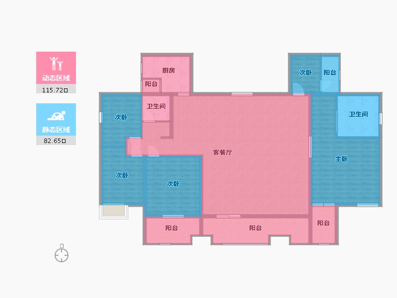 四川省-成都市-南岸华庭-181.13-户型库-动静分区