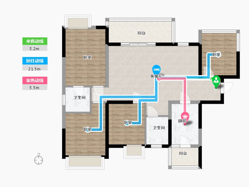 四川省-达州市-达州绿地城-103.00-户型库-动静线