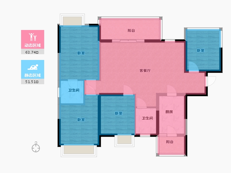 四川省-达州市-达州绿地城-103.00-户型库-动静分区