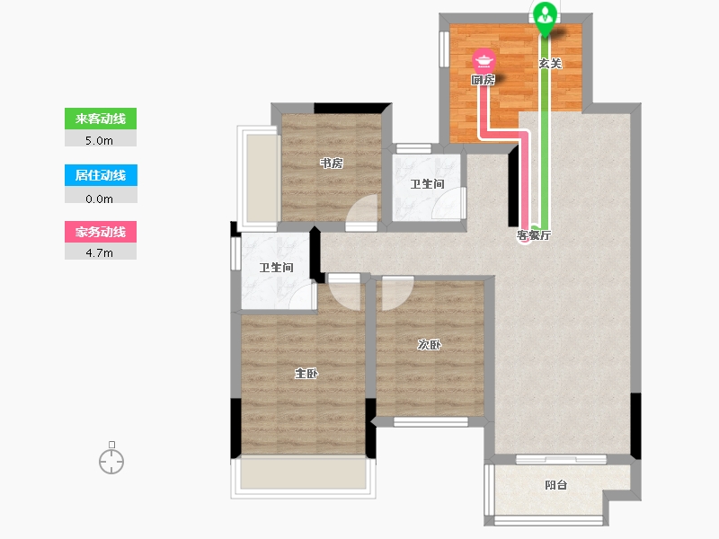 广西壮族自治区-桂林市-兴进御园-79.50-户型库-动静线