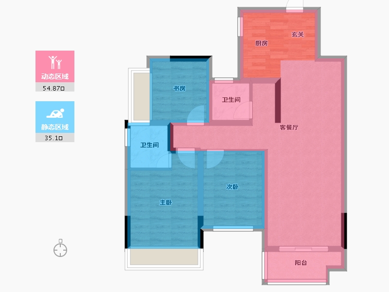 广西壮族自治区-桂林市-兴进御园-79.50-户型库-动静分区