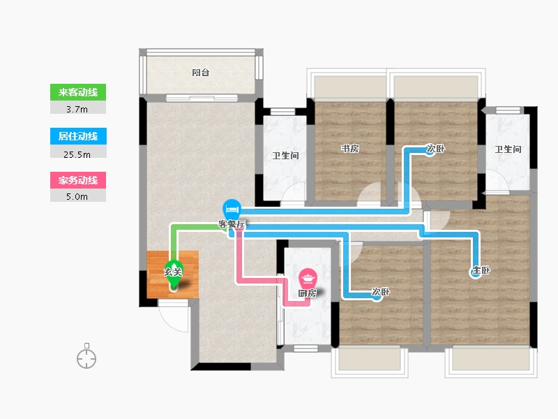 广西壮族自治区-桂林市-兴进御园-96.00-户型库-动静线