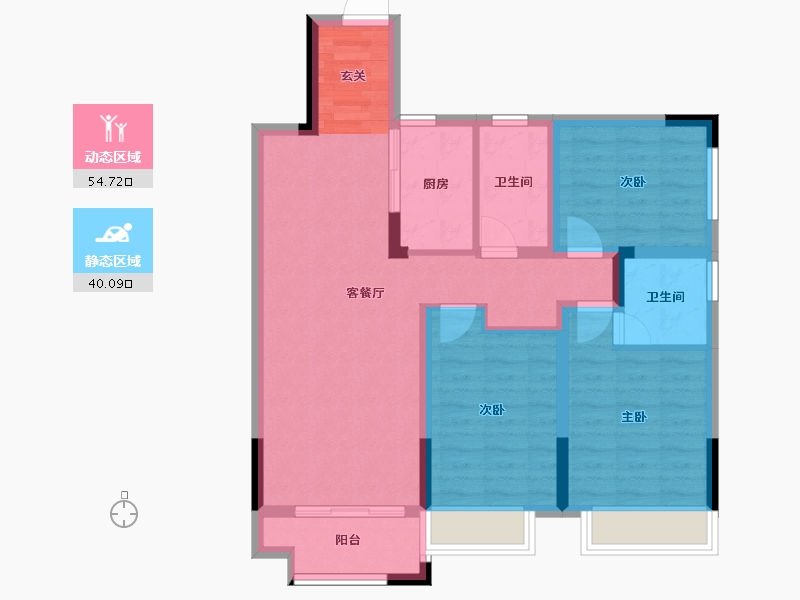 广西壮族自治区-桂林市-兴进御园-84.26-户型库-动静分区