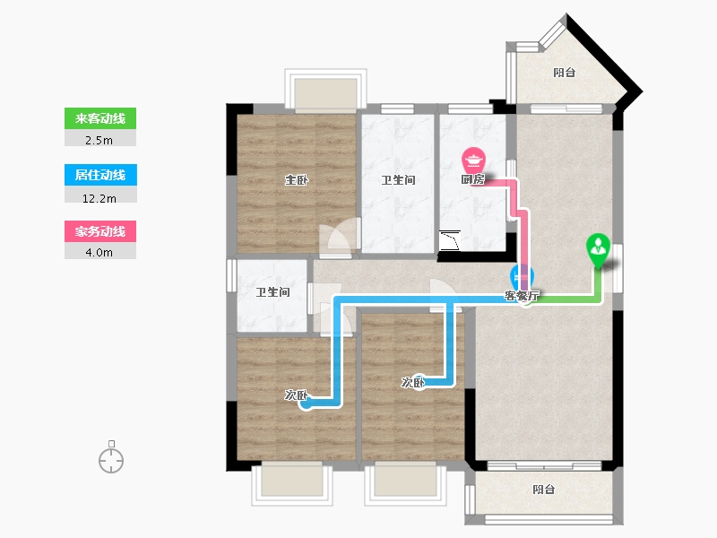 四川省-成都市-东韵花园-81.42-户型库-动静线