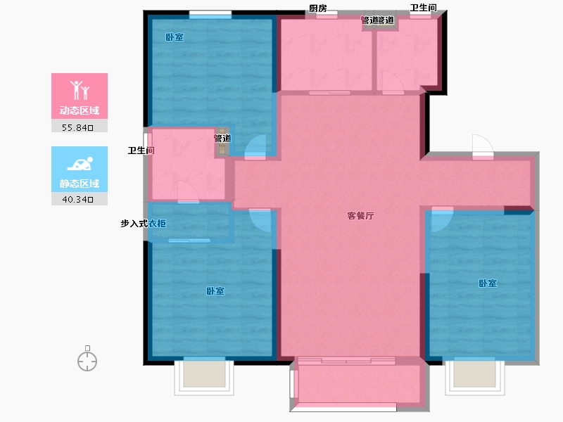 天津-undefined-碧桂园云湖-86.00-户型库-动静分区