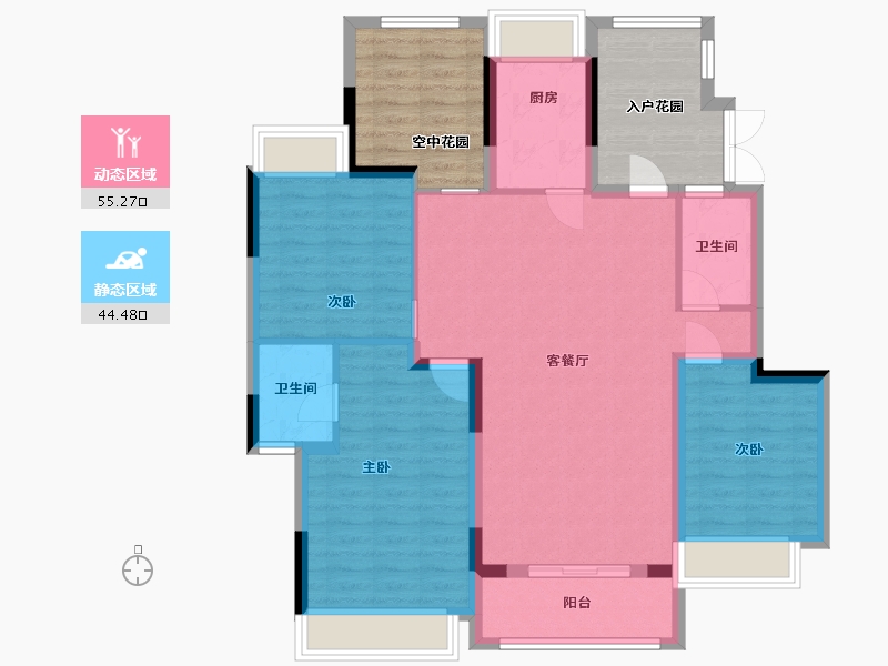 四川省-巴中市-逸合乐湾御府-106.39-户型库-动静分区