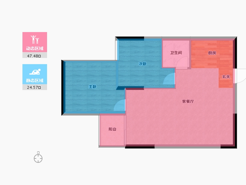 广西壮族自治区-桂林市-泰安独秀天下-66.29-户型库-动静分区