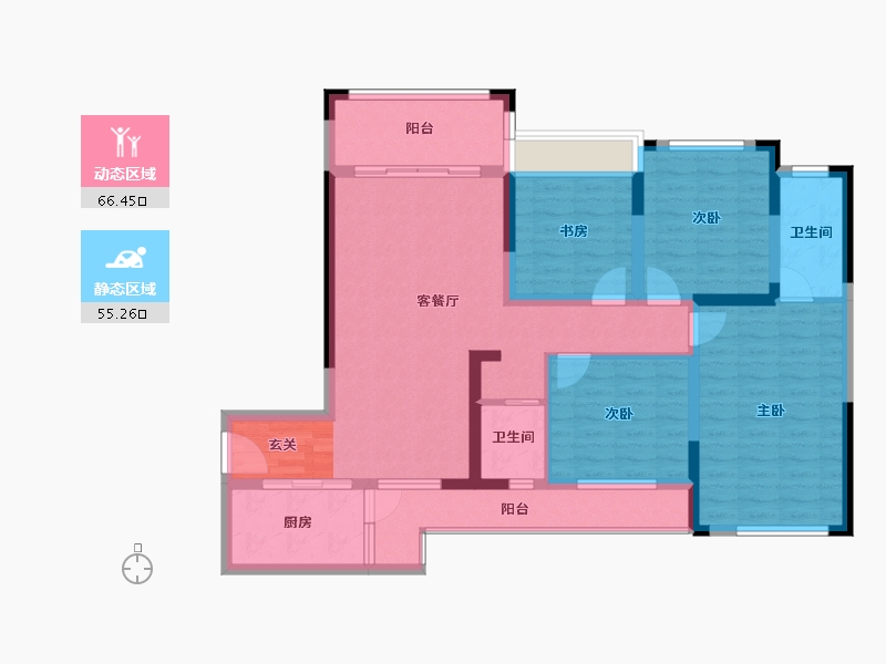 广西壮族自治区-桂林市-泰安独秀天下-107.78-户型库-动静分区