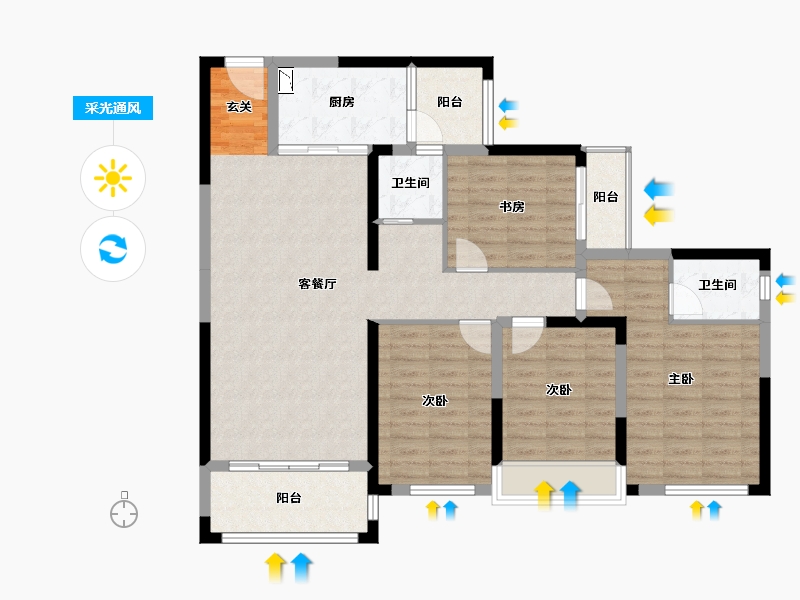 广西壮族自治区-桂林市-泰安独秀天下-115.23-户型库-采光通风