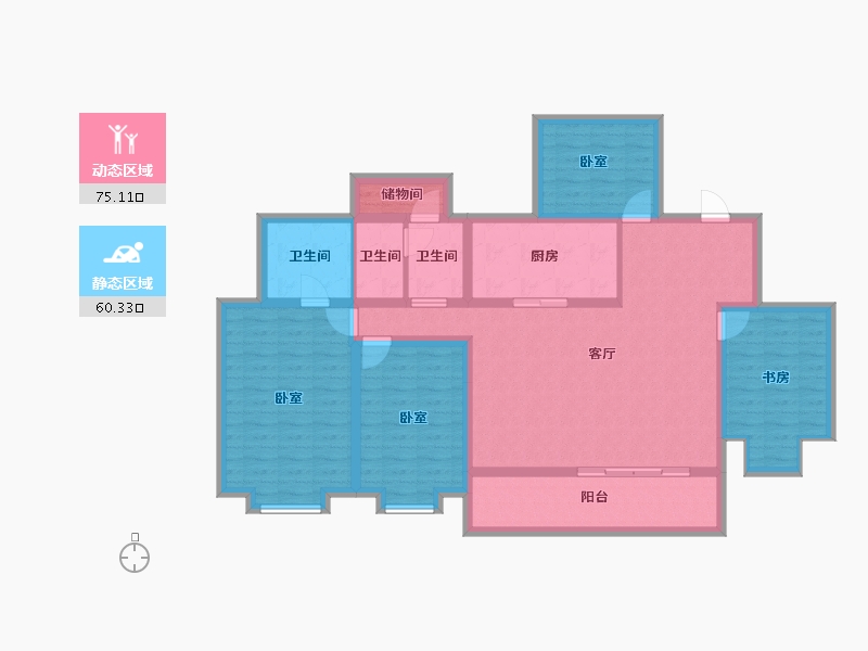 四川省-成都市-朗诗熙华府-120.66-户型库-动静分区