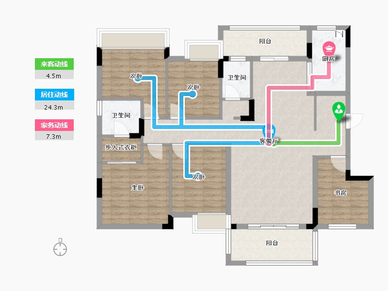 广西壮族自治区-桂林市-兴进景园-120.57-户型库-动静线